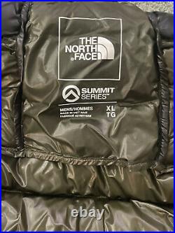 North Face Summit Series L3 800Pro Down Hoodie Mens Jacket Olive Green Black XL