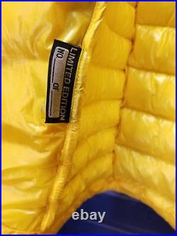 North Face Summit Series L3 800 Goose Down Hoodie Jacket Men Large Yellow NWT