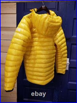 North Face Summit Series L3 800 Goose Down Hoodie Jacket Men Large Yellow NWT