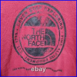 North Face Sweatshirt Hoodie Big Logo Print With Hologram XL