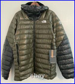 North Face TNF Summit Series L3 800 Pro Down Hoodie Jacket Olive Black Large NWT