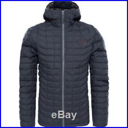 North Face Thermoball Hoodie Mens Jacket Synthetic Fill Tnf Black Fusebox Grey
