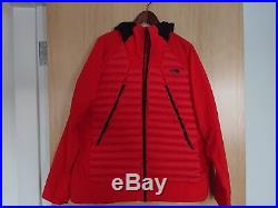 North Face Unlimited Jacket Down Hybrid Ski Hoodie Mens XL Red 800 Fill