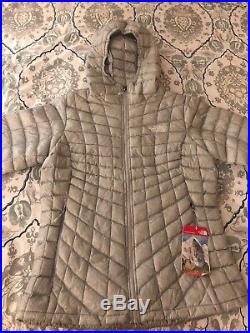 North Face Women's Thermoball Hoodie Full Zip Jacket Vaporous Grey Size Medium