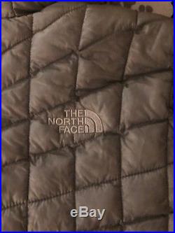 North Face Women's Thermoball Hoodie Full Zip Jacket Vaporous Grey Size Medium