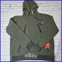 North face techwear tekno zip utility hoodie taupe green brand new Sz XXL