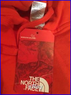 Nwt Mens XL The North Face Full Zippered Orange Hoodie Sweatshirt