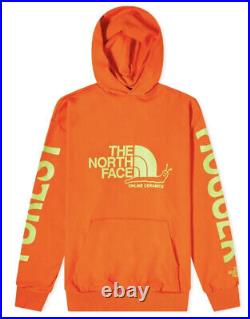 Online Ceramics x The North Face Red Orange Hoodie Hooded Sweatshirt Size Large