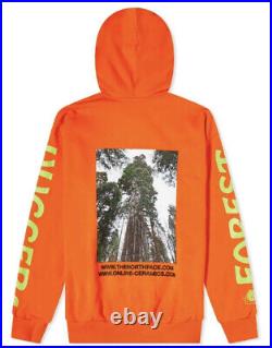 Online Ceramics x The North Face Red Orange Hoodie Hooded Sweatshirt Size Large