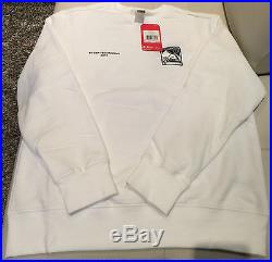Supreme X North Face L Size Long Sleeve White Hoodie Sweater Felpa Top