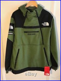 SUPREME X THE NORTH FACE Steep Tech Fleece Hoodie Olive Size Large