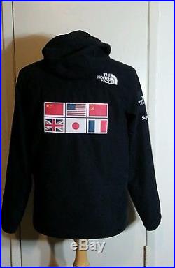 SUPREME x THE NORTH FACE EXPEDITION JACKET BLACK FLAGS LIGHTWEIGHT HOODIE