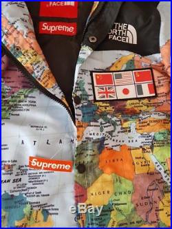 SUPREME x TNF The North Face SS14 Expedition Map Jacket Coat Hoodie, Men L(Large)