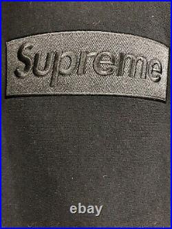 Supreme Box Logo Hoodie Black Tonal Pullover Bogo Medium M FW14 North Face Kith