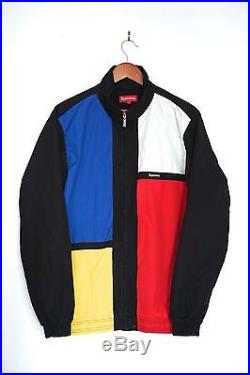 Supreme Color Block Track Jacket Hoodie Large Box Logo SS16 Mondrian North Face