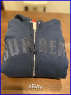 Supreme Hoodie Zip Up Thermal ARC Logo Sz M Box Logo Authentic The NORTH FACE