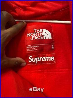 Supreme NYC X The North Face (TNF) Steep Tech Fleece Hoodie Sweatshirt Red