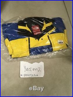 Supreme North Face Steep Tech Hooded Jacket Blue Yellow XL S/S 2016 box logo