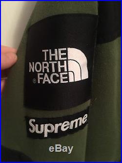 Supreme North Face TNF Steep Tech Sz M Olive Hoodie Sweatshirt