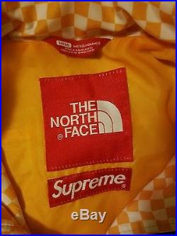 Supreme TNF Checkered Yellow Pullover Jacket Medium The North Face Hoodie
