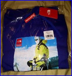 Supreme TNF The North Face Photo Hoodie Hooded Sweatshirt Aztec Blue XL FW18