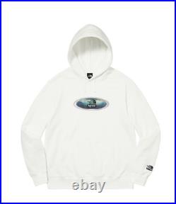 Supreme The North Face Lenticular Mountains Hooded Sweatshirt Size Large White