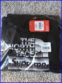 Supreme / The North Face Metallic Logo Hooded Sweatshirt Medium Black