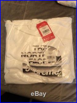 Supreme The North Face Metallic Logo Hooded Sweatshirt White XL 1000% Authentic