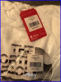 Supreme The North Face Metallic Logo Hooded Sweatshirt White XL 1000% Authentic