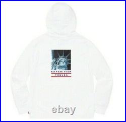 Supreme The North Face Statue of Liberty Hooded Sweatshirt Size Large White FW19