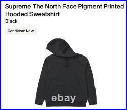 Supreme The North Face TNF Pigment Printed Hooded Sweatshirt Black FW22 Size XL