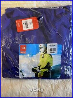 Supreme X North Face Expedition Hoodie Aztec Blue Purple XL Fw18 Ds New