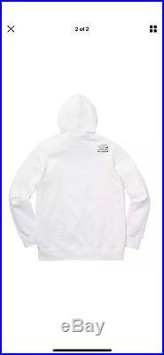 Supreme X The North Face Metallic Logo Hooded Sweatshirt White SIZE LARGE