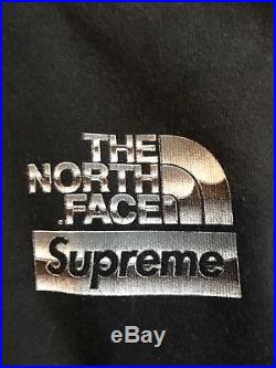 Supreme X The North Face Metallic Logo Hoodie Black Large