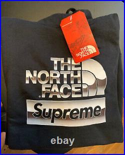 Supreme X The North Face Metallic Logo Hoodie New withtags Black Size Xl