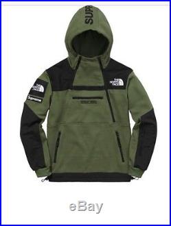 Supreme X The North Face Steep Tech Hooded Sweatshirt Olive Green SZ XL