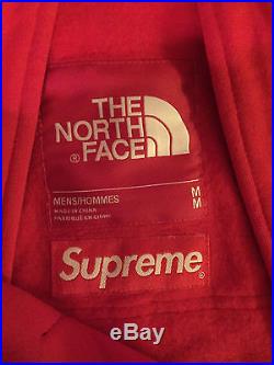 Supreme X The North Face Steep Tech Hooded Sweatshirt Red sz M SS16 Box Logo TNF
