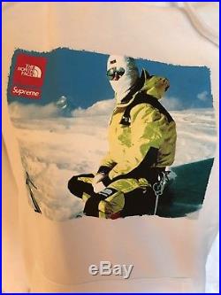 Supreme X The North Face TNF Ski Photo Sweatshirt Hoodie White Medium FW18 2018