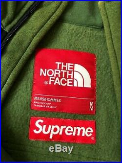 Supreme X The North Face TNF Steep Tech Fleece Hoodie 100% Authentic Olive RARE