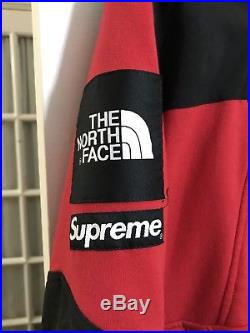 Supreme X north Face Red Steep Tech Hoodie Sweatshirt Size Medium Flawless Rare