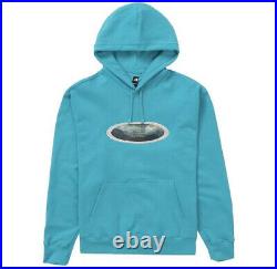 Supreme x The North Face Lenticular Mountains Hoodie Teal Mens Size Medium