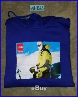 Supreme x The North Face Photo Hooded Sweatshirt Blue Medium FW18 DS/New