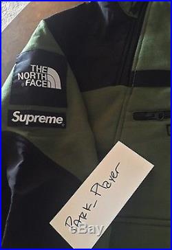 Supreme x The North Face SS/16 Olive Steep Tech Hooded Sweatshirt BNWT Medium og