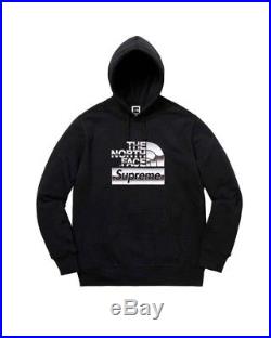 Supreme x The North Face TNF Metallic Logo Hooded Sweatshirt Hoodie Black Medium