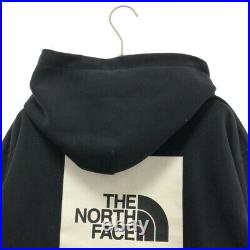 THE NORTH FACE BACK SQUARE LOGO HOODIE PULLOVER SWEAT BLACK NT12034 Used