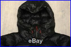 THE NORTH FACE HOODED ELYSIUM PERTEX BLACK 700 DOWN insulated MEN'S COAT L
