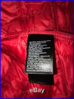 THE NORTH FACE MENS THERMOBALL HOODED JACKET INSULATED HOODIE Red/Brown New XXL