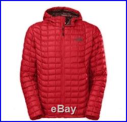 The North Face Mens Thermoball Hoodie Ski Snow Jacket, Rage Red, Multiple Sizes