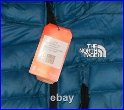 THE NORTH FACE MEN'S JACKET PUFFER COAT HOODIE DOWN 800 TURQUISE Size L
