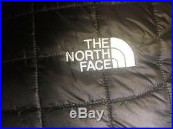 THE NORTH FACE MEN THERMOBALL INSULATED HOODIE BLACK/Silver Logo Medium BNWT